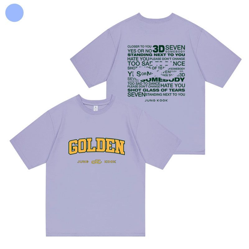 CAMISETA JUNGKOOK GOLDEN 100% ALGODÓN (varios colores)