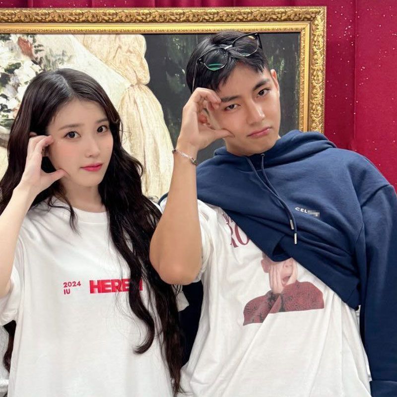 SUDADERA CON CAPUCHA DE V DE BTS