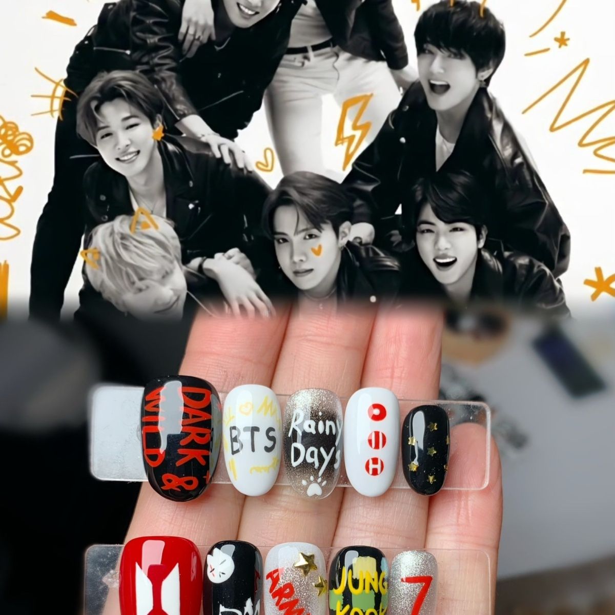 UÑAS POSTIZAS DE BTS