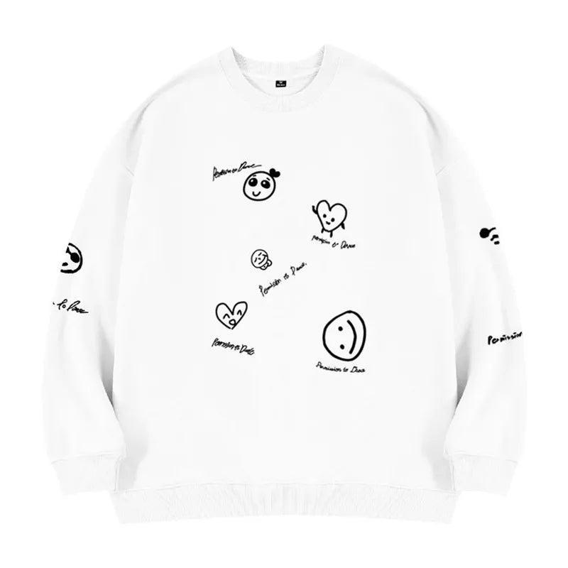 SUDADERA BTS PERMISSION TO DANCE (negro/blanco)