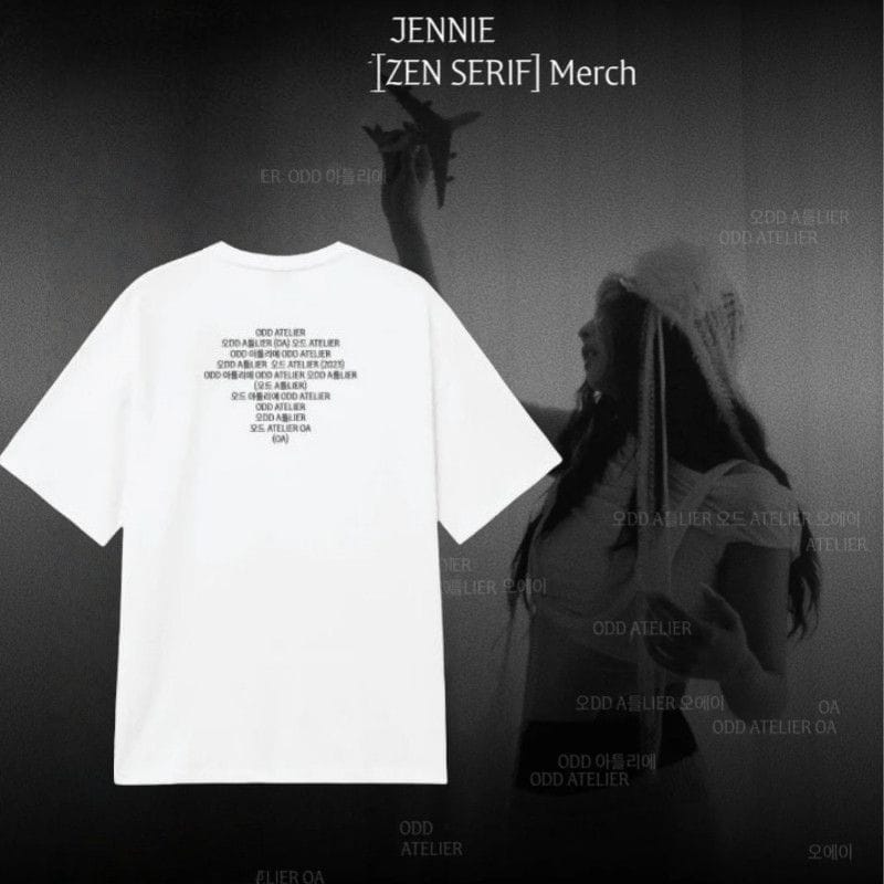 JENNIE (BLACKPINK) CAMISETA ZEN SERIF 100% ALGODÓN