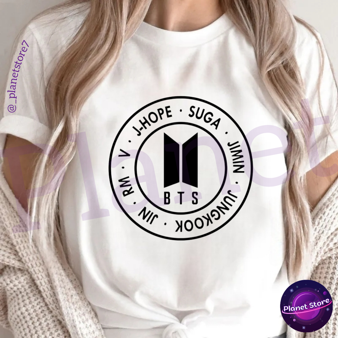 CAMISETA BTS 100% ALGODÓN