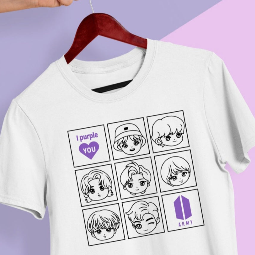CAMISETA BTS 100% ALGODÓN