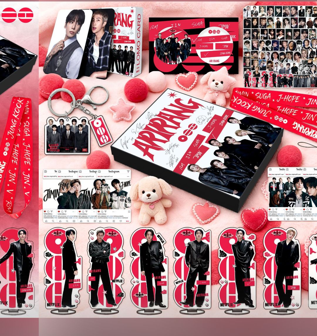BTS ARIRANG KIT CON 175 PIEZAS (¡CAJA DE REGALO CON/ VARIOS ARTÍCULOS!✨)
