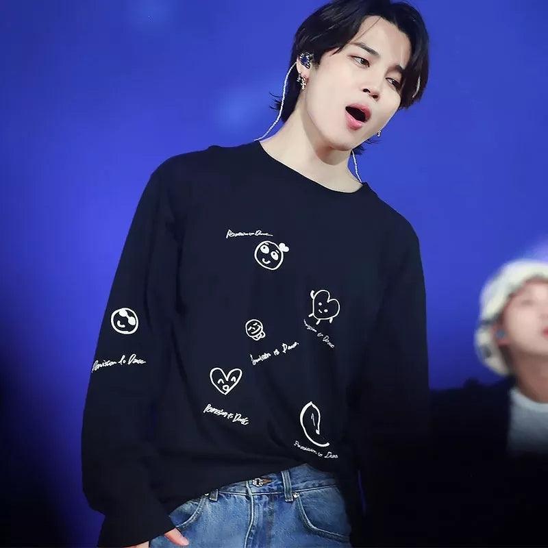 CAMISETA DE MANGA LARGA BTS PERMISSION TO DANCE 100% ALGODÓN