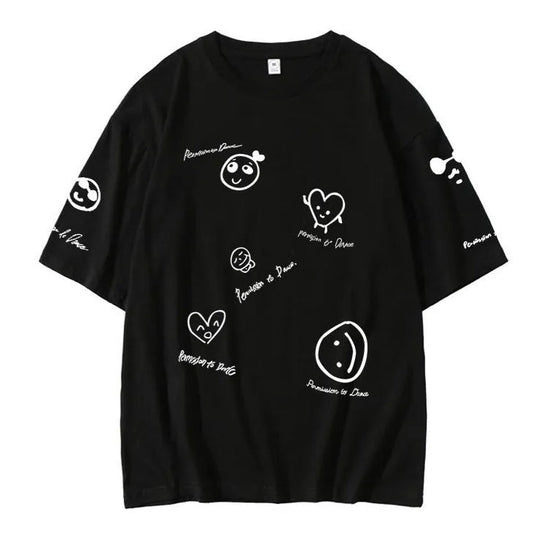 Camiseta BTS Permission to Dance 100 % algodón [Talla grande]