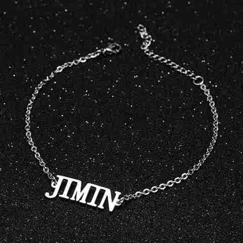 PULSERAS BTS DE ACERO INOXIDABLE (todos los miembros)
