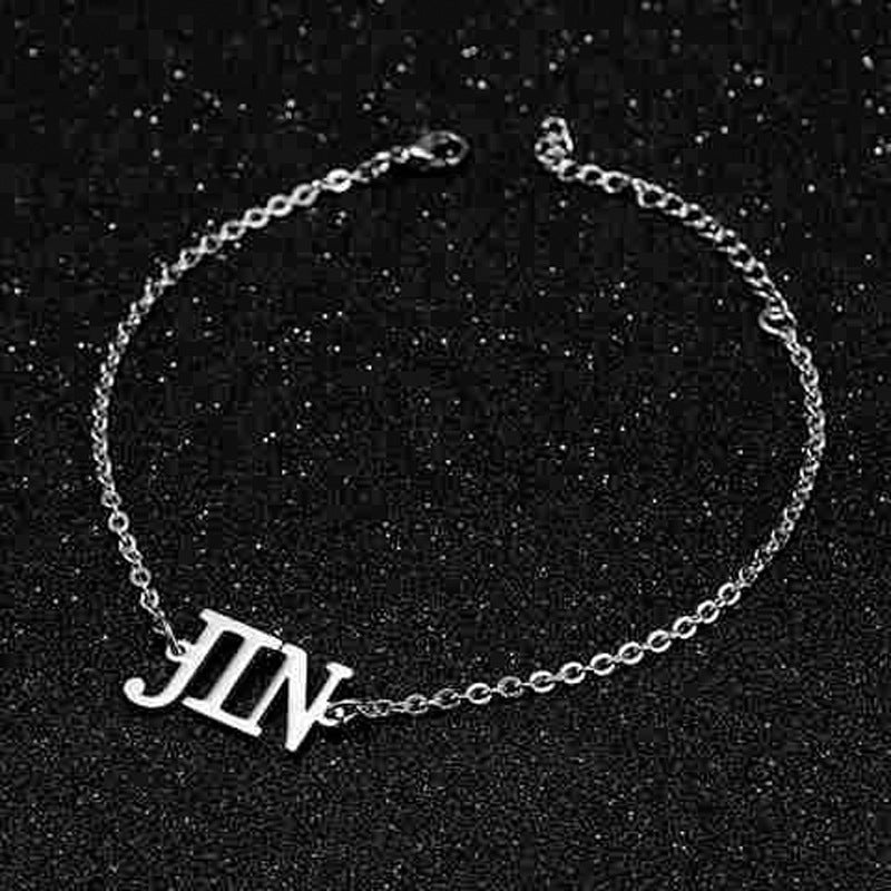 PULSERAS BTS DE ACERO INOXIDABLE (todos los miembros)