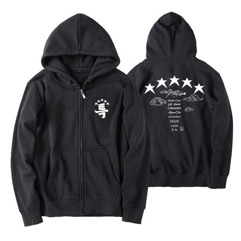 SUDADERA CON CAPUCHA STRAY KIDS 5 ESTRELLAS