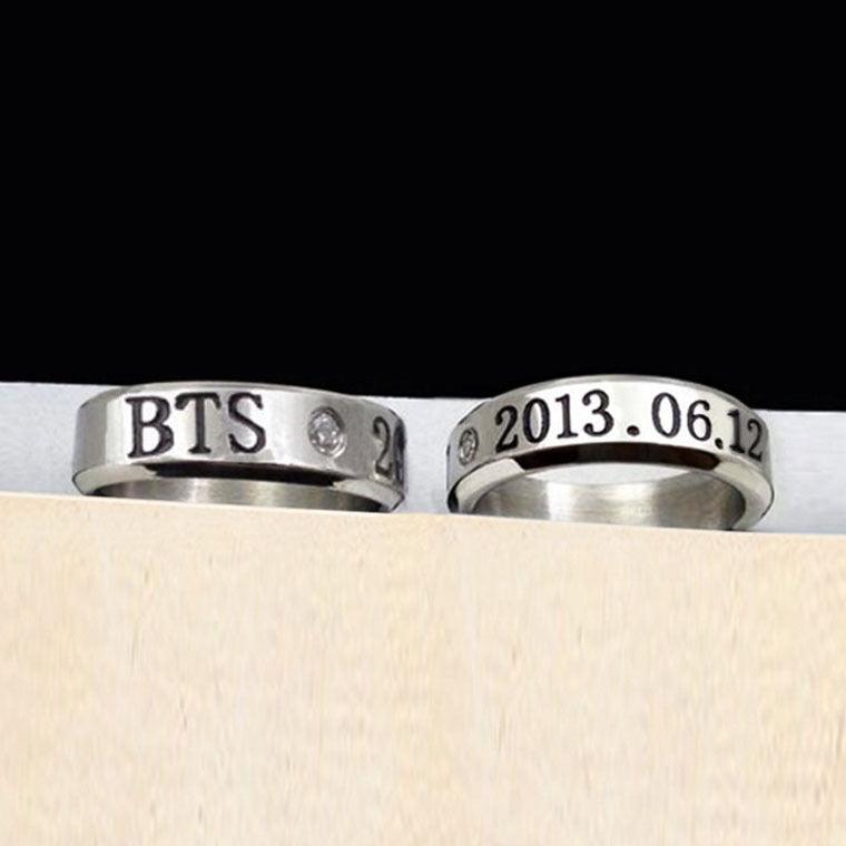 ANILLOS BTS PAR ACERO INOXIDABLE