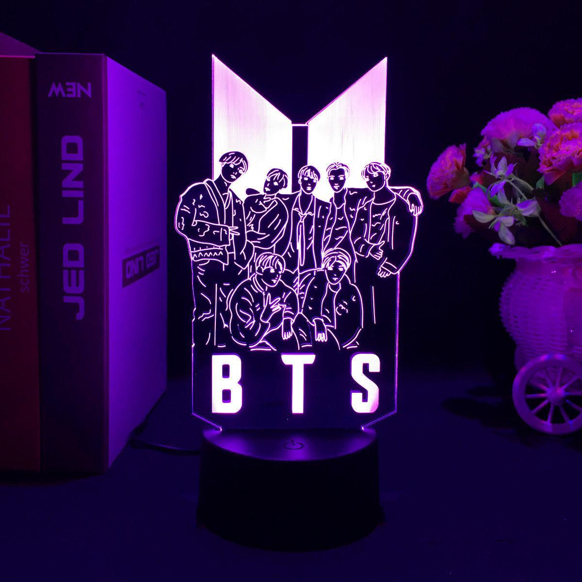 BTS LÁMPARA LED CAMBIA DE COLOR (16 COLORES) CON CONTROL REMOTO