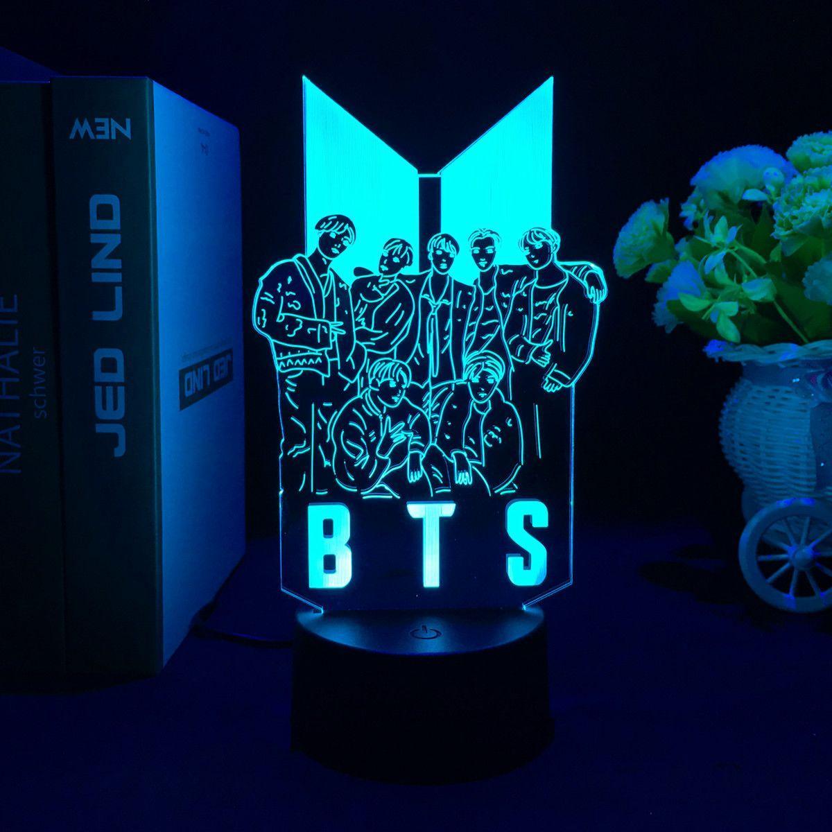 BTS LÁMPARA LED CAMBIA DE COLOR (16 COLORES) CON CONTROL REMOTO