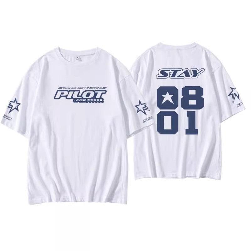 CAMISETA PILOTO STRAY KIDS 100% ALGODÓN