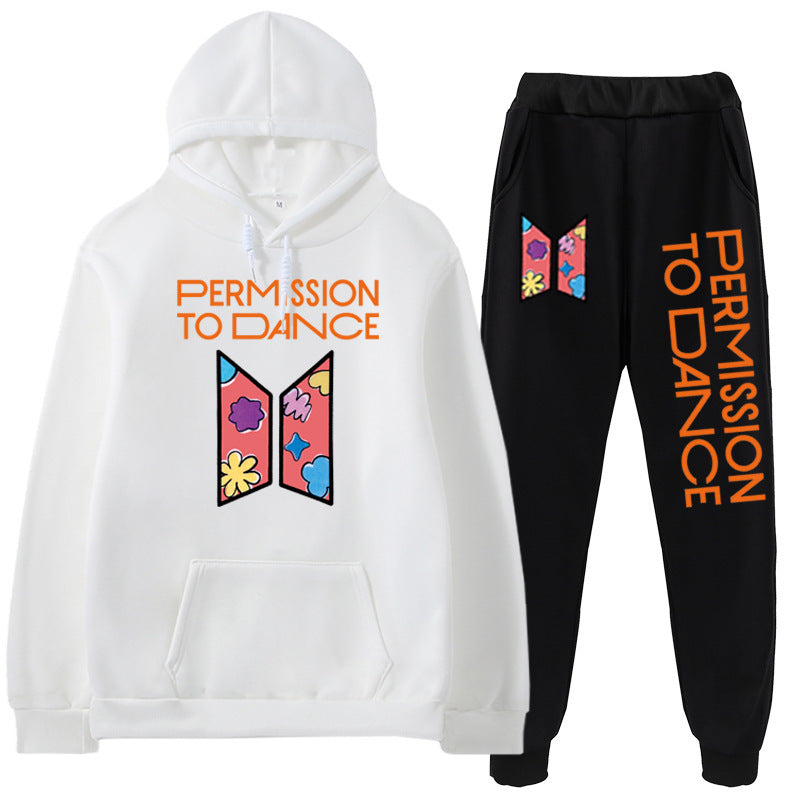 CONJUNTO DE SUDADERA CON CAPUCHA Y PANTALONES BTS PERMISSION TO DANCE