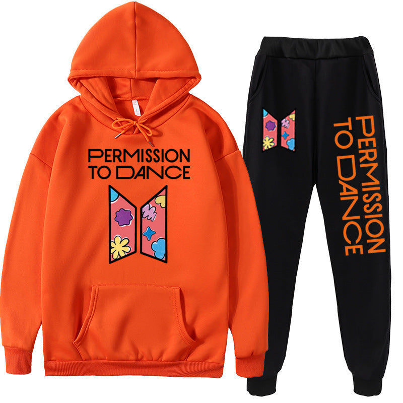 CONJUNTO DE SUDADERA CON CAPUCHA Y PANTALONES BTS PERMISSION TO DANCE
