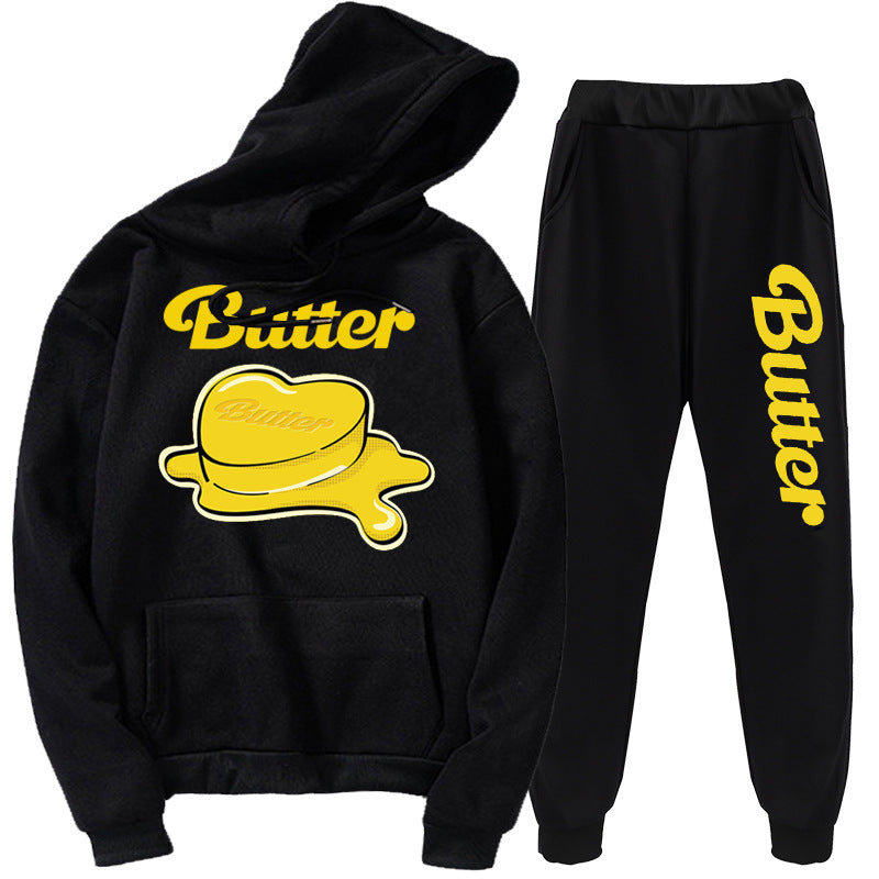 CONJUNTO DE SUDADERA CON CAPUCHA Y PANTALONES BTS BUTTER