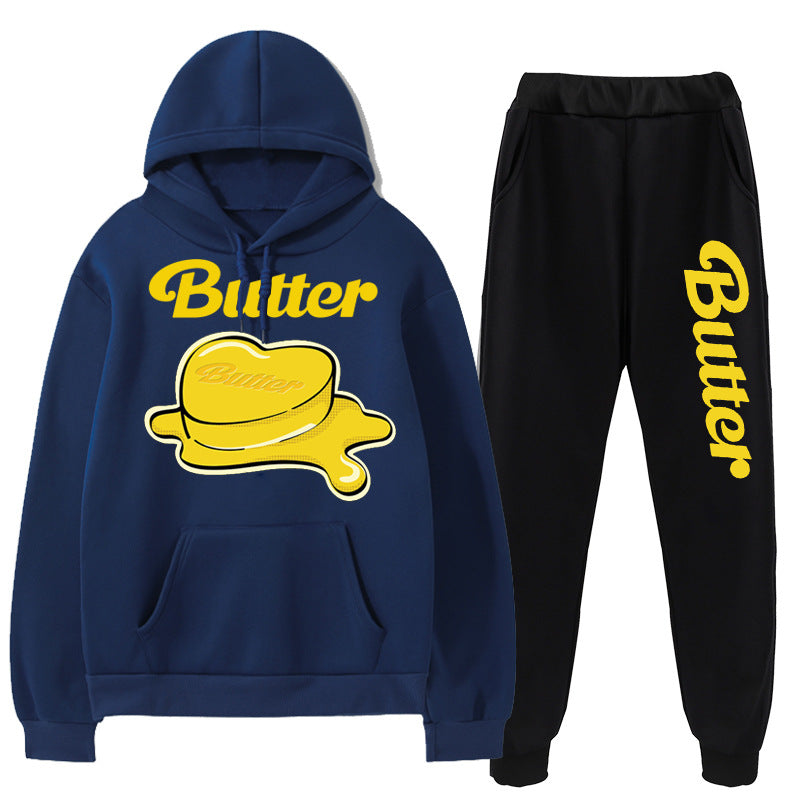 CONJUNTO DE SUDADERA CON CAPUCHA Y PANTALONES BTS BUTTER