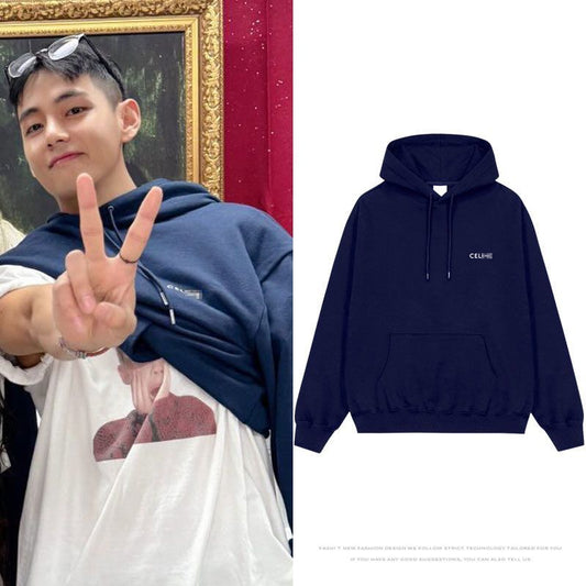 SUDADERA CON CAPUCHA DE V DE BTS