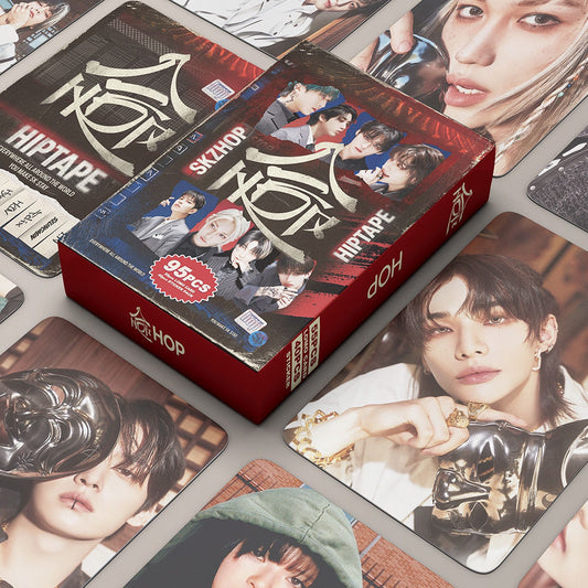 FOTOTARJETAS STRAY KIDS HOP KIT 95 PZS (55 FOTOTARJETAS + 40 PEGATINAS)