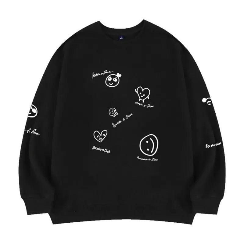 SUDADERA BTS PERMISSION TO DANCE (negro/blanco)