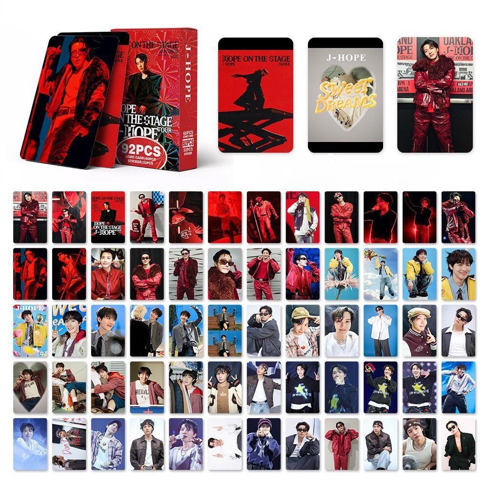 JHOPE “HOPE ON THE STAGE” 92 PIEZAS (60 FOTOTARJETAS + 32 PEGATINAS)