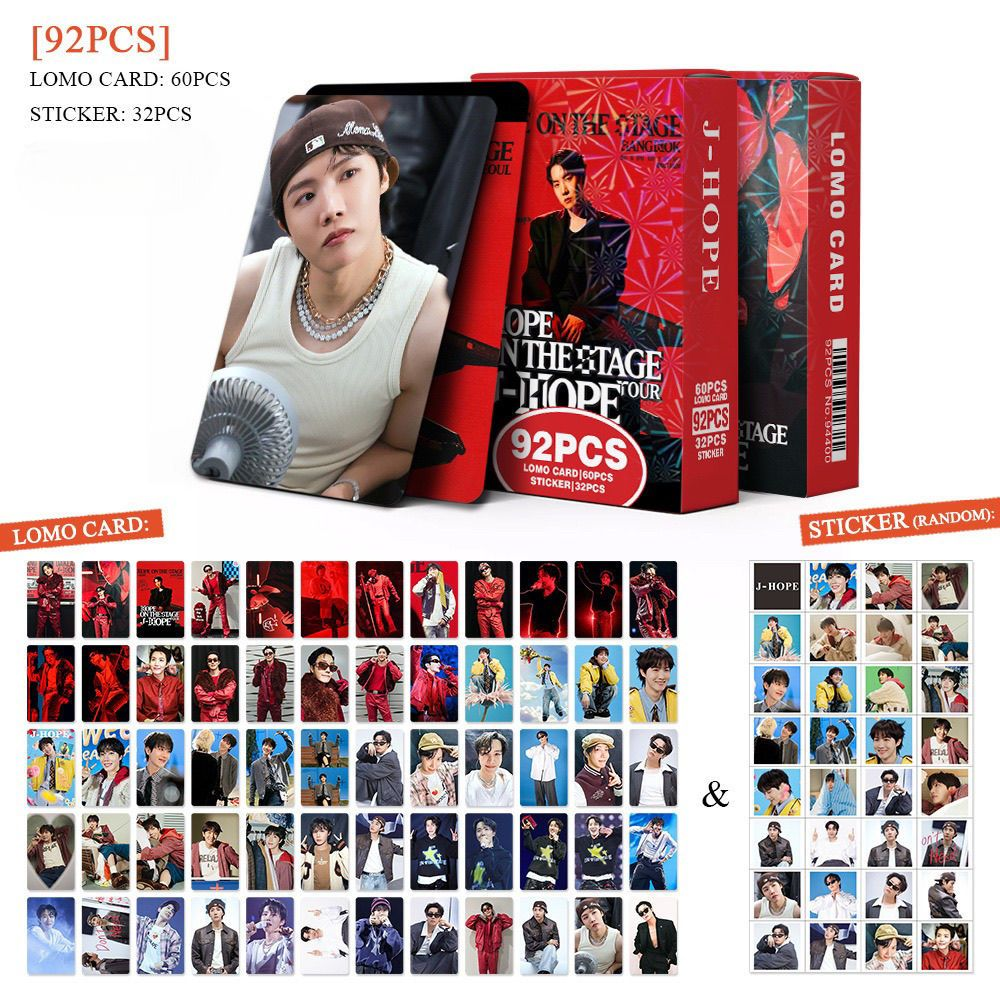 JHOPE “HOPE ON THE STAGE” 92 PIEZAS (60 FOTOTARJETAS + 32 PEGATINAS)