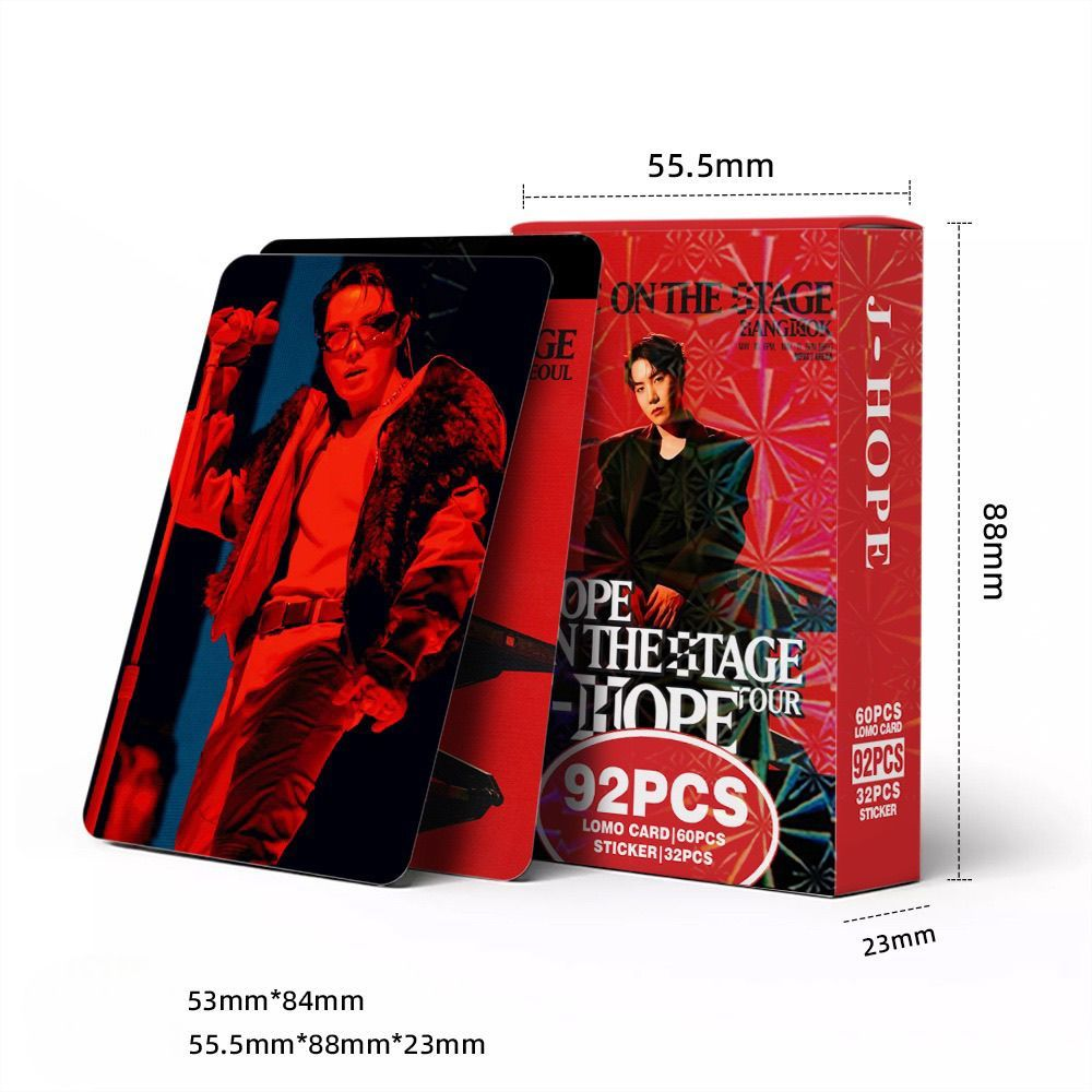 JHOPE “HOPE ON THE STAGE” 92 PIEZAS (60 FOTOTARJETAS + 32 PEGATINAS)