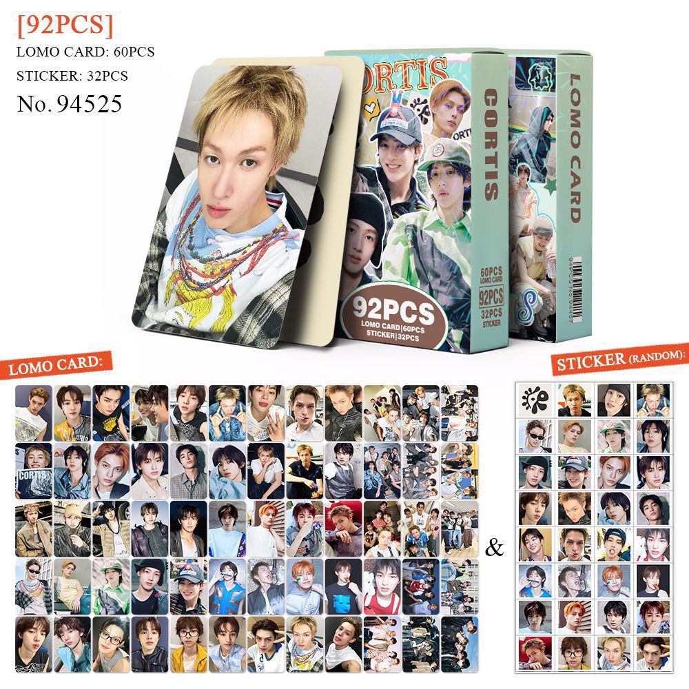 CORTIS PHOTOCARDS 92 PIEZAS (60 FOTOTARJETAS + 32 PEGATINAS)