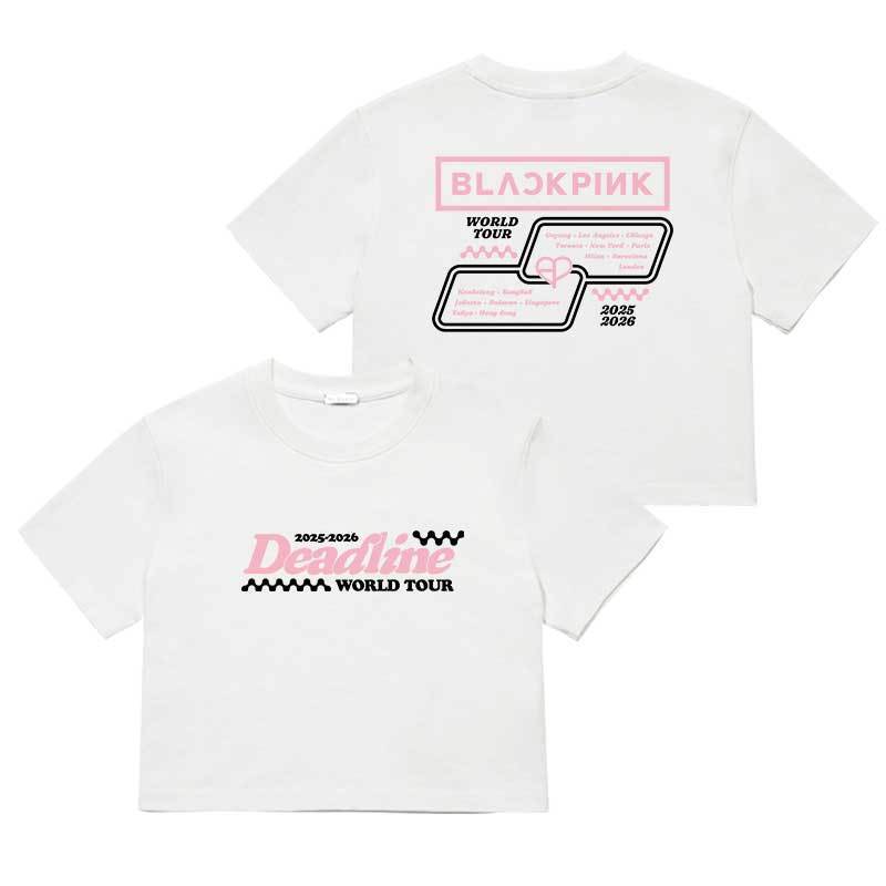 CAMISETAS/TOPS CORTOS BLACKPINK PLAZO LÍMITE 100% ALGODÓN
