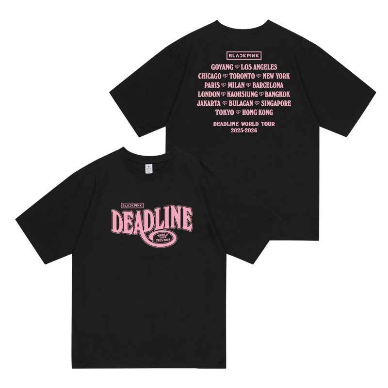 CAMISETAS/TOPS CORTOS BLACKPINK PLAZO LÍMITE 100% ALGODÓN