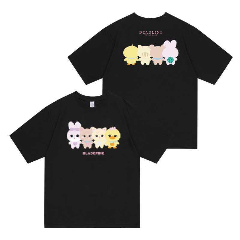 CAMISETAS/TOPS CORTOS BLACKPINK PLAZO LÍMITE 100% ALGODÓN