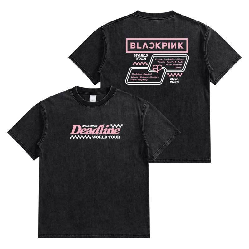 CAMISETAS/TOPS CORTOS BLACKPINK PLAZO LÍMITE 100% ALGODÓN