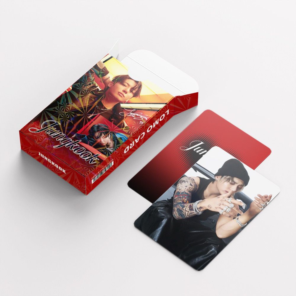 JUNGKOOK PHOTOCARDS 92 UDS (60 FOTOTARJETAS + 32 PEGATINAS)