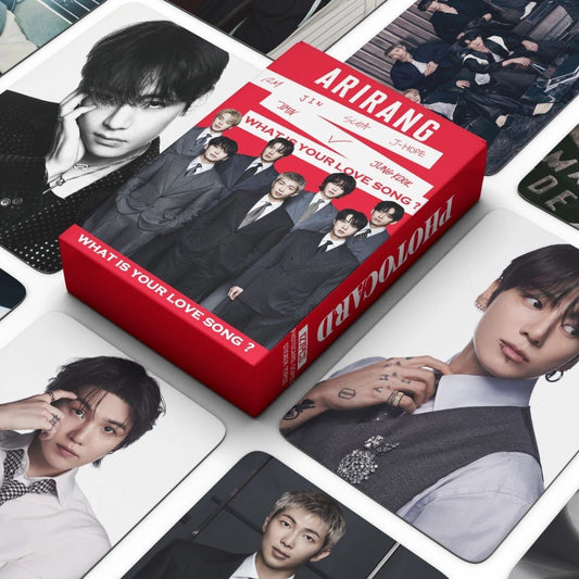 PHOTOCARDS BTS ARIRANG 127 UDS (55 tarjetas + 72 pegatinas)