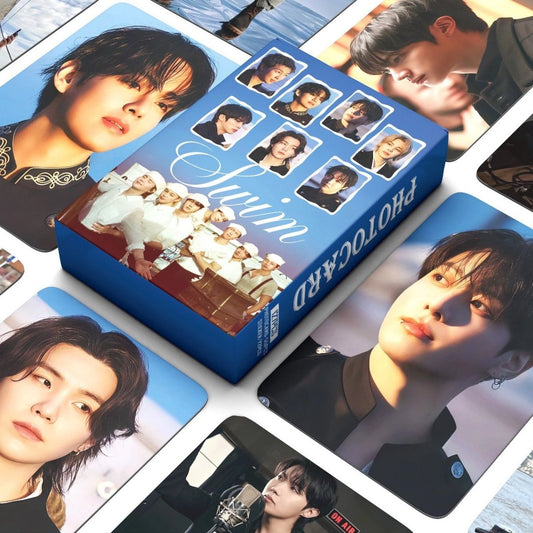TARJETAS FOTOGRÁFICAS DE NATACIÓN BTS 127 PIEZAS (55 tarjetas + 72 pegatinas)