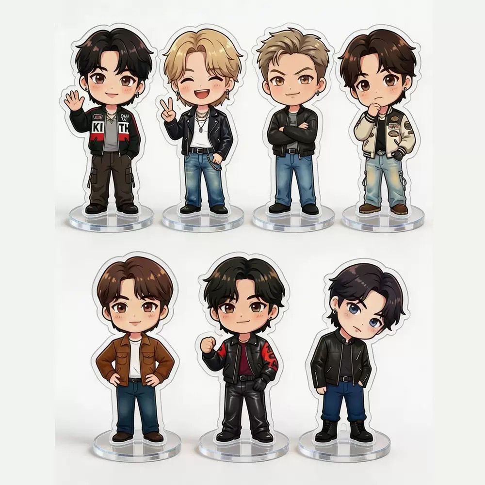 TÓTEM DECORATIVO MINI DE ACRÍLICO DE BTS