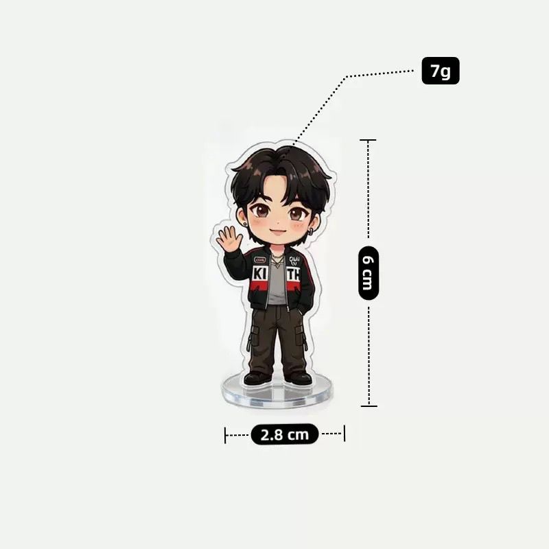 TÓTEM DECORATIVO MINI DE ACRÍLICO DE BTS