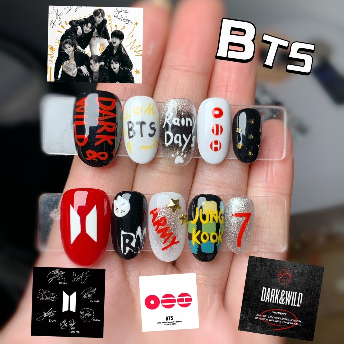 UÑAS POSTIZAS DE BTS