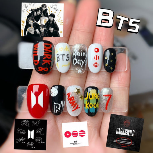 UÑAS POSTIZAS DE BTS
