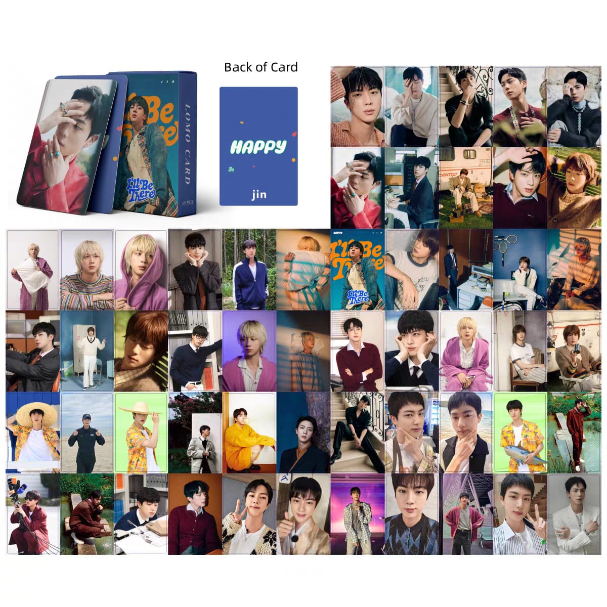 FOTOTARJETAS BTS JIN 55 Uds.