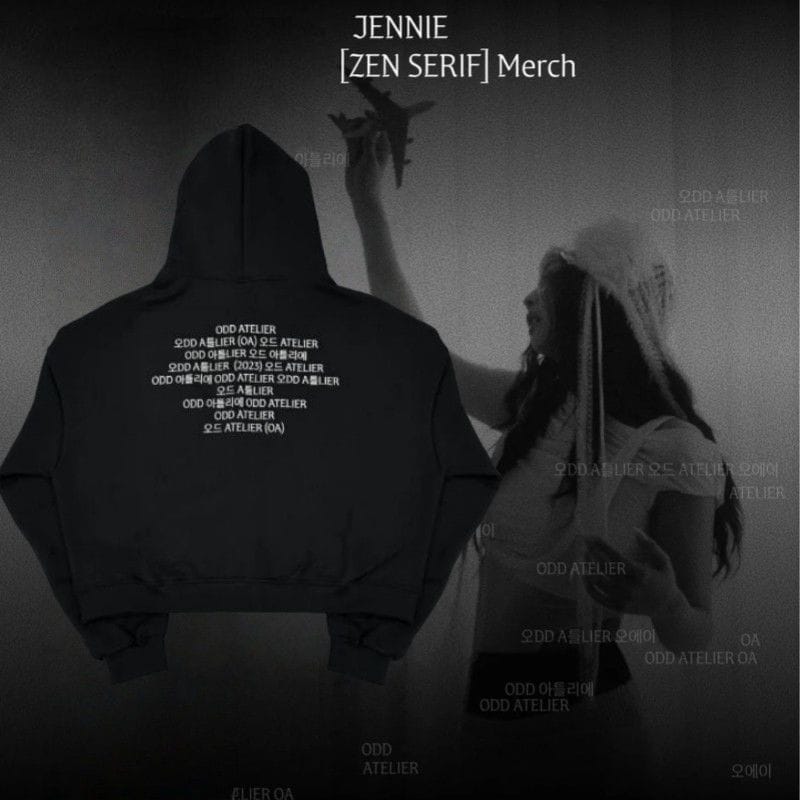JENNIE (BLACKPINK) SUDADERA CON CAPUCHA ZEN SERIF