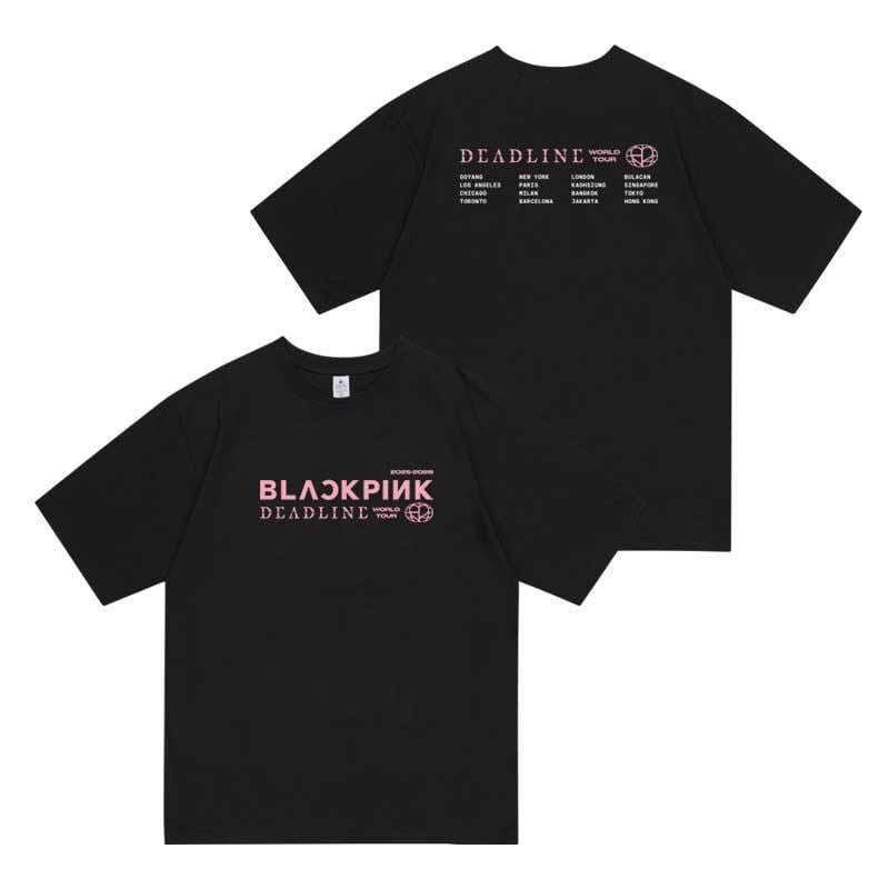 CAMISETA/CROPPED PLAZO FINAL BLACKPINK 100% ALGODÓN