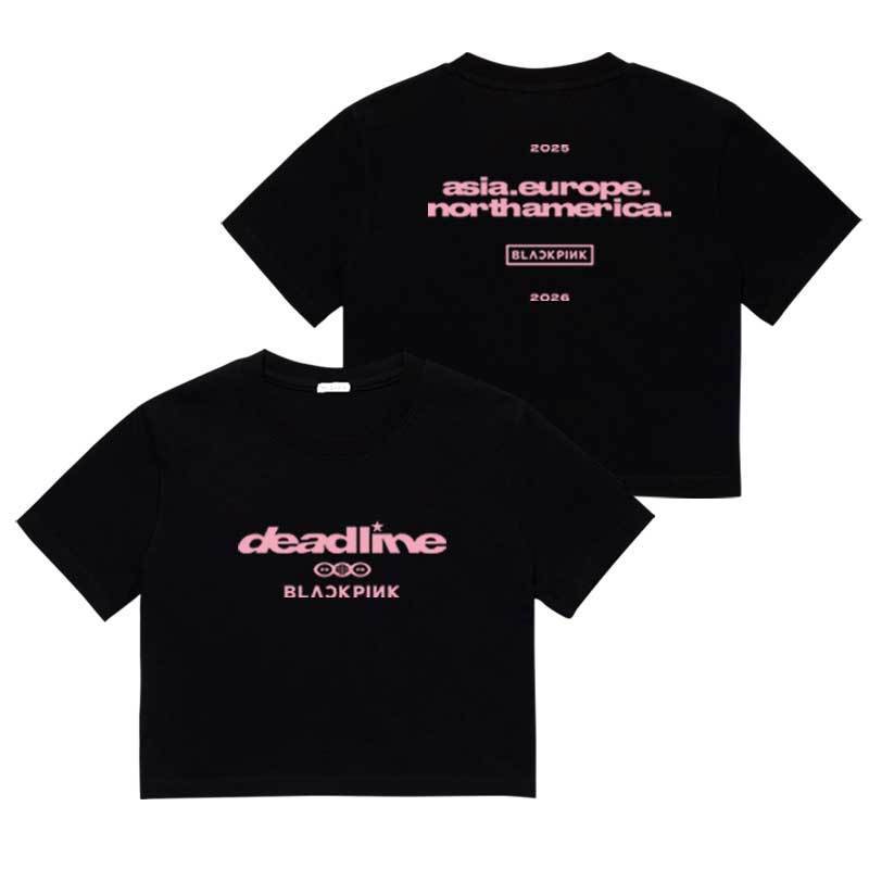 CAMISETA/CROPPED PLAZO FINAL BLACKPINK 100% ALGODÓN