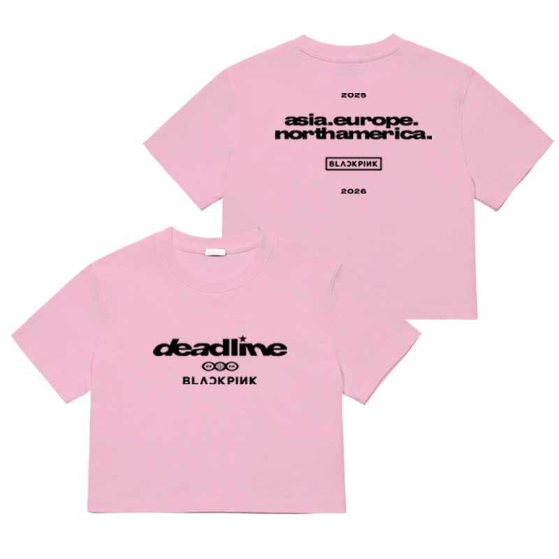 CAMISETA/CROPPED PLAZO FINAL BLACKPINK 100% ALGODÓN