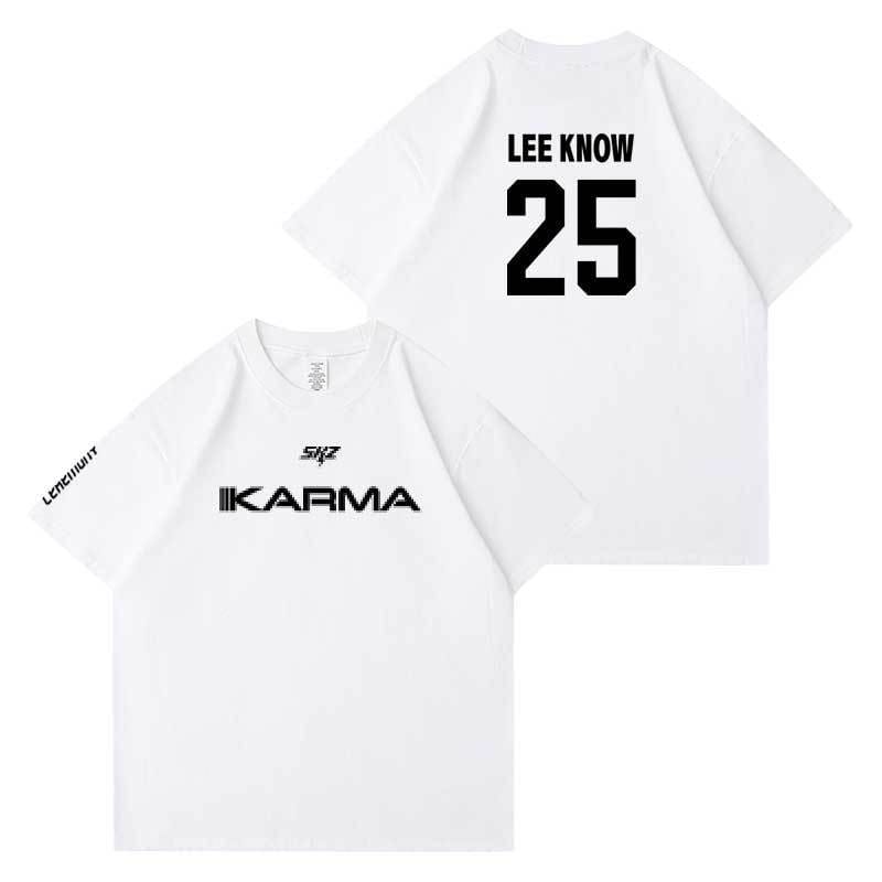 CAMISETAS STRAY KIDS KARMA 100% ALGODÓN (COLOR BLANCO)