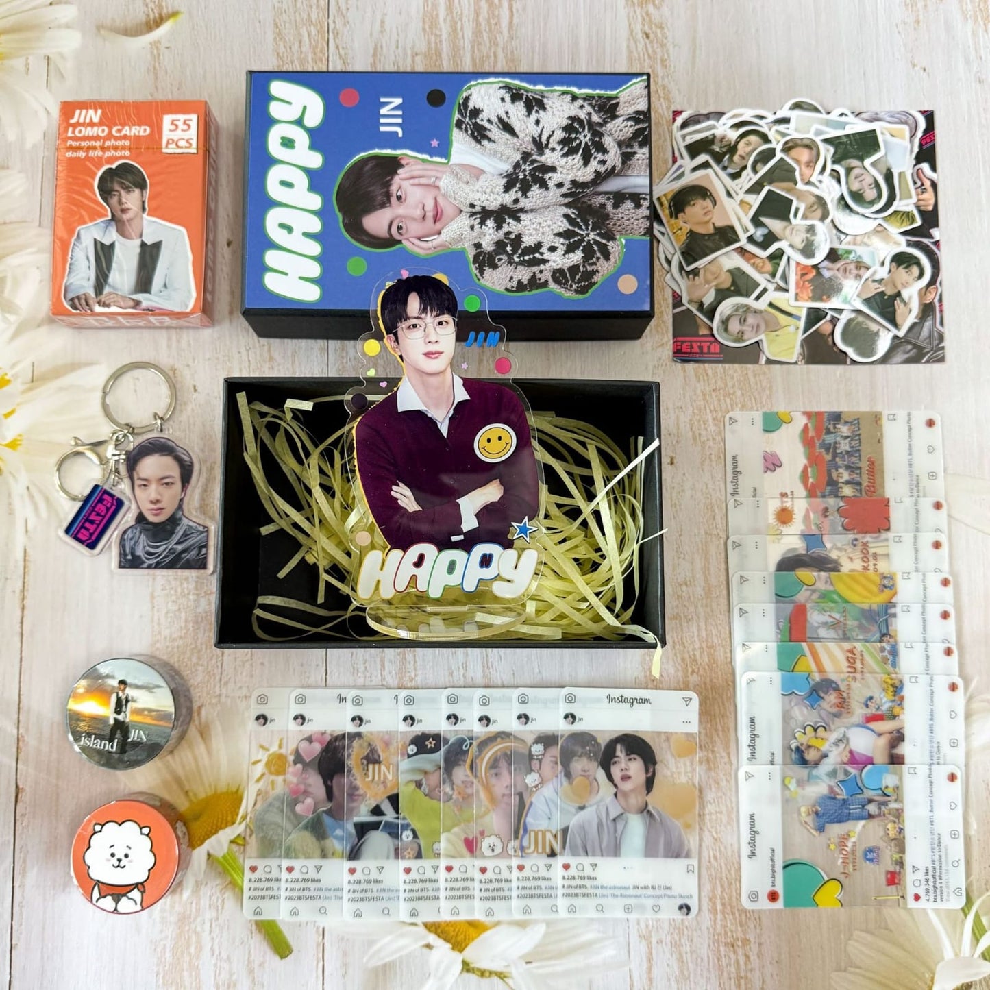 CAJA DE REGALO FELIZ DE JIN DE BTS