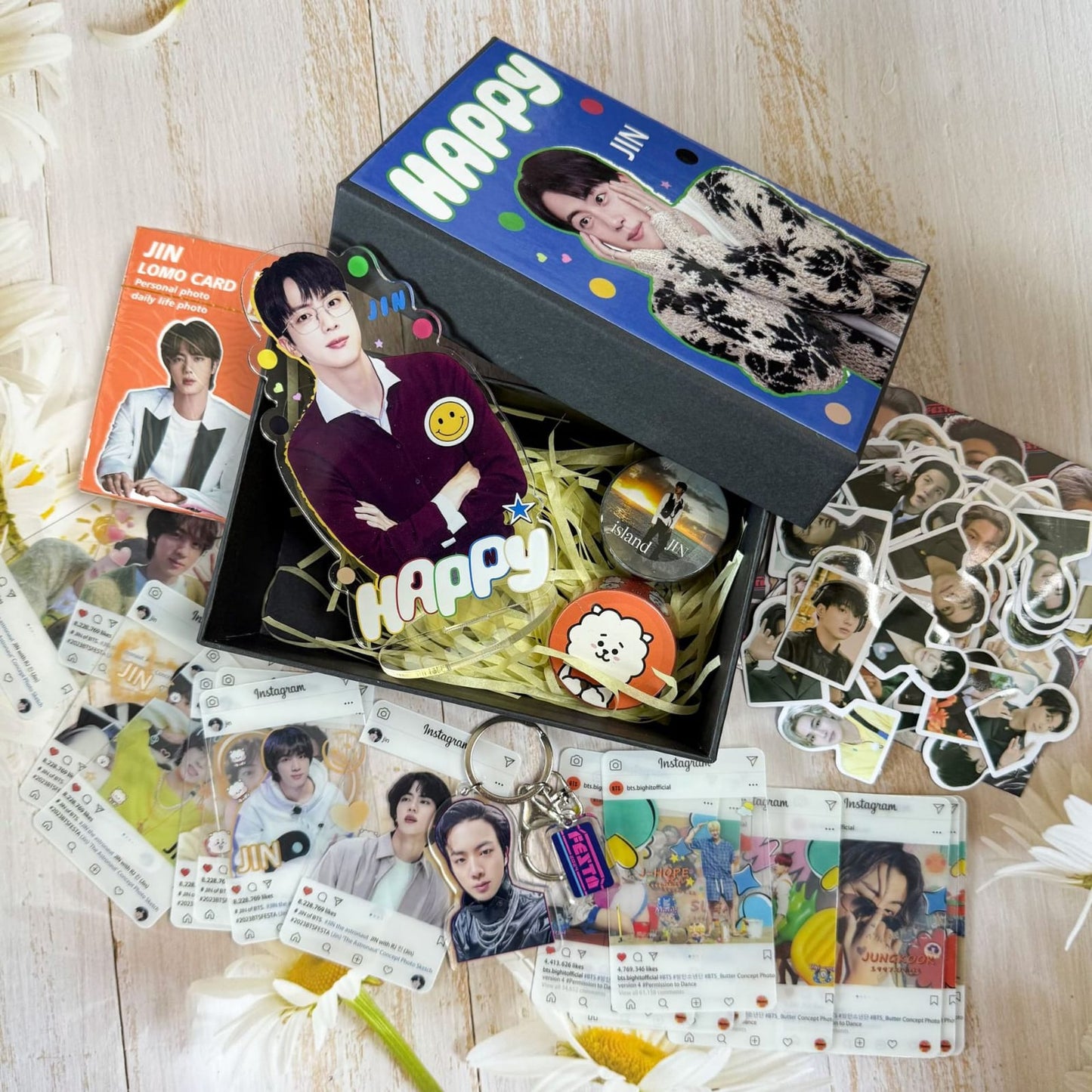 CAJA DE REGALO FELIZ DE JIN DE BTS
