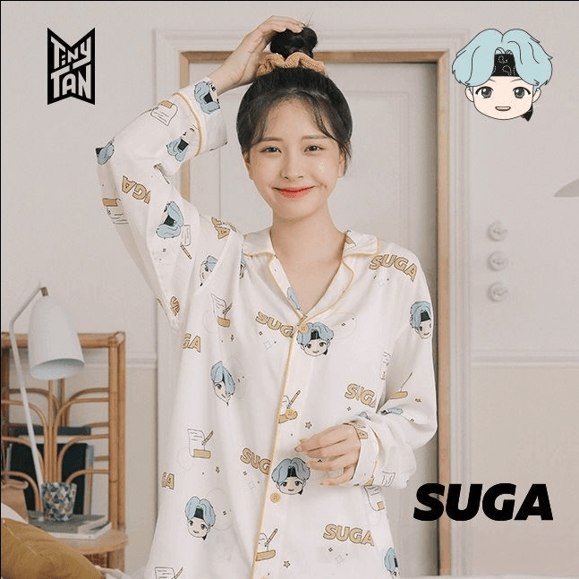 BTS MERCH Pijama TINY TAN MIC DROP (todos los miembros)