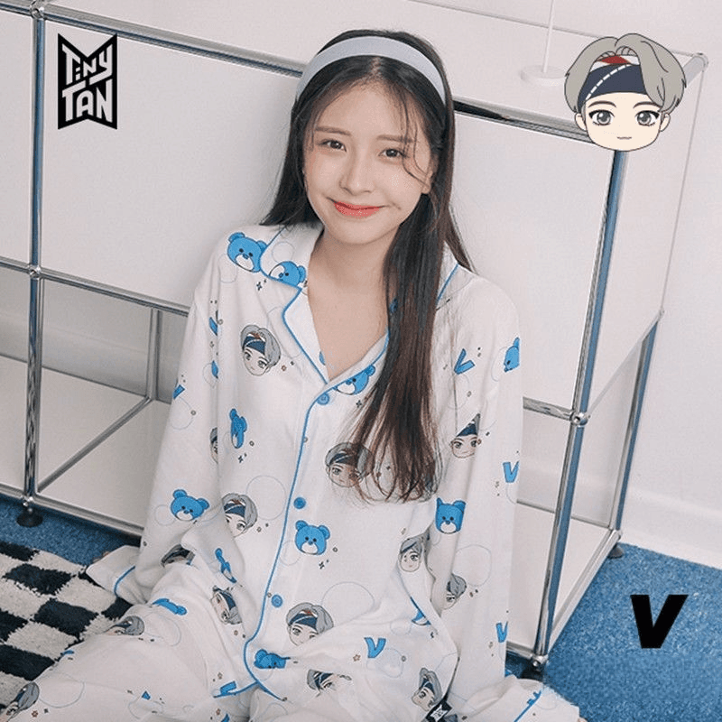BTS MERCH Pijama TINY TAN MIC DROP (todos los miembros)