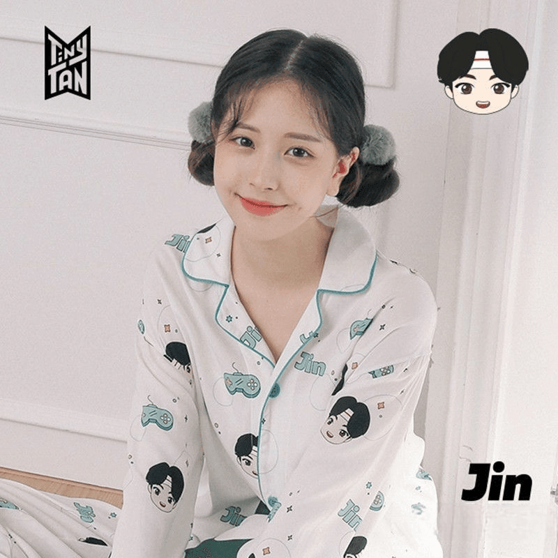BTS MERCH Pijama TINY TAN MIC DROP (todos los miembros)